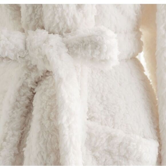 Pottery Barn Robe Teddy Bear White Soft Plush Ultimate Very Oversized Fit SZ SM - Picture 3 of 13